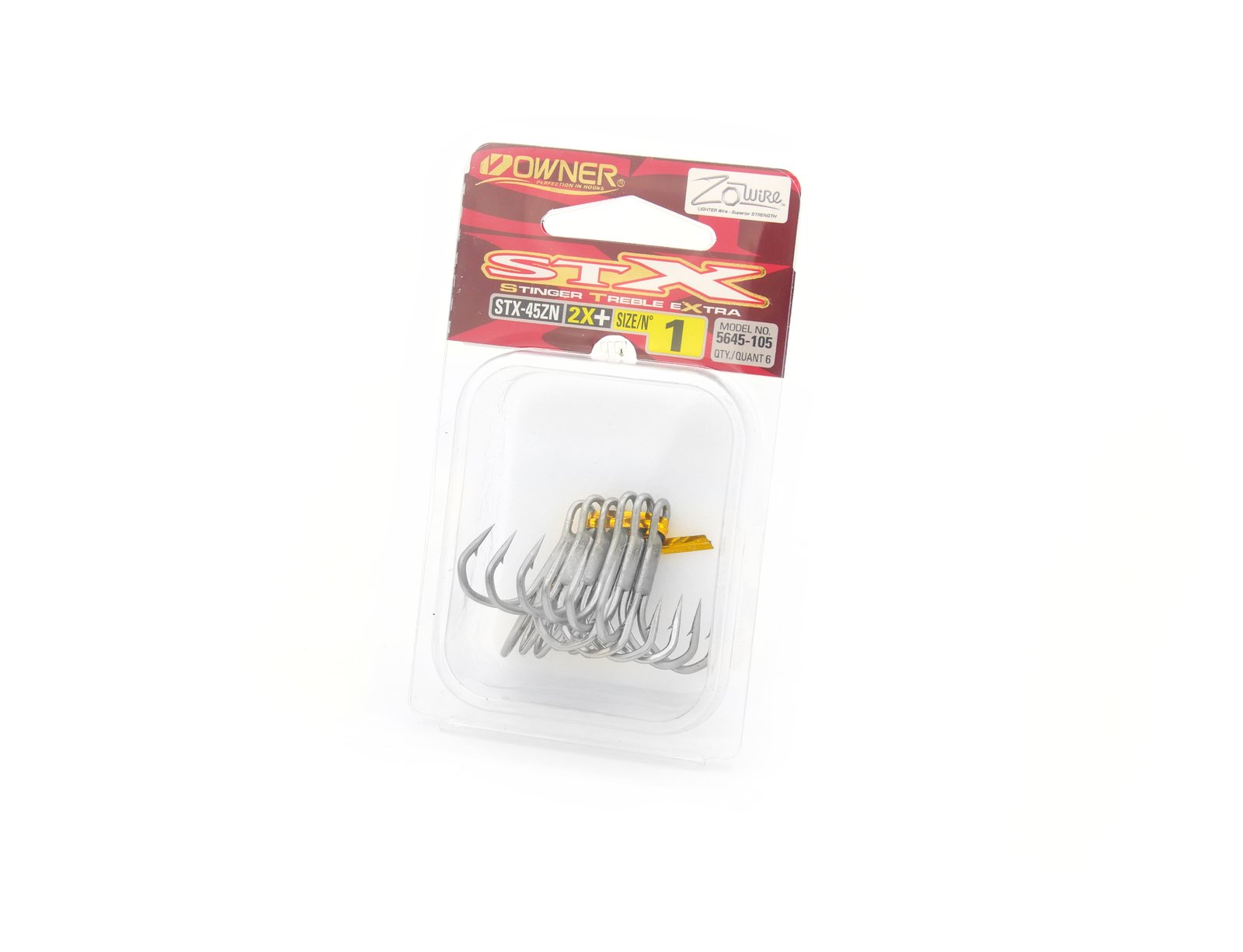 WORKING CLASS ZERO — Owner STX-45ZN Treble Hooks (Size 1)